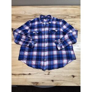 Gap x Pendleton Shirt Blue Plaid Size XL Long Sleeve Button Up Womens